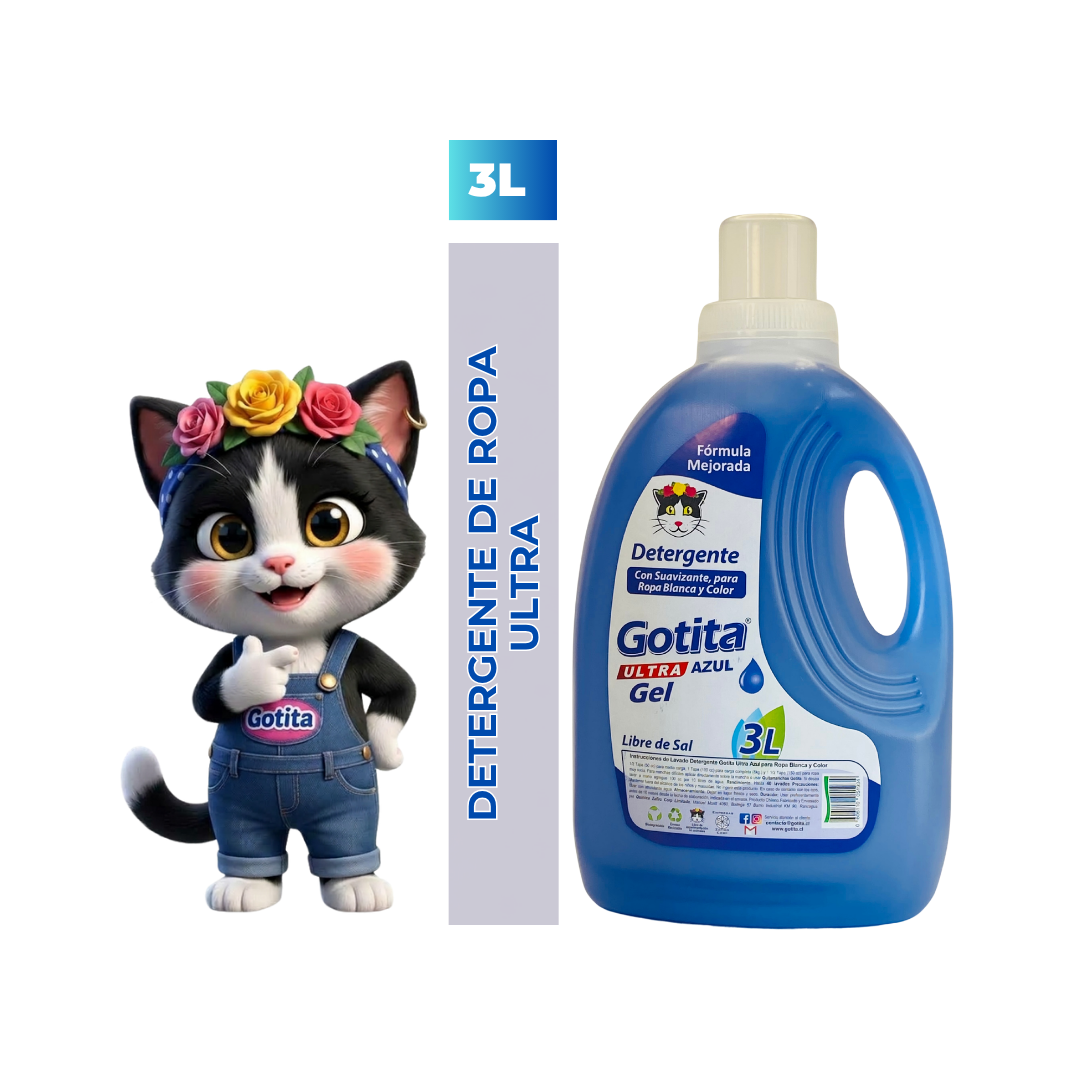 Detergente Gotita Ultra Azul 3 litros